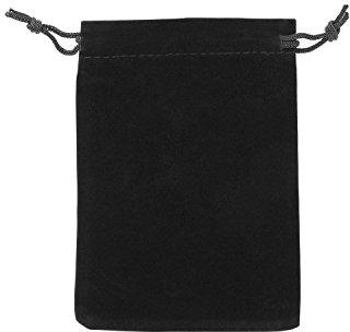 AURORIS - Samtbeutel ca. 12x9cm Farbe: schwarz - 10 Stück