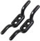 2X Heavy Duty 110mm Cleat Hooks - Metal Rope Tiebacks Pulley/Washing Line Cord