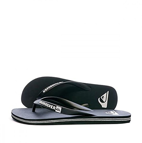 Quiksilver Molokai, Chanclas Hombre, Black/Black/White, 44 EU
