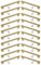 BSM Marketing Kitchen Cupboard Cabinet Keyhole Boss Bar Door Handle Knob Gold Finish (20, 128mm Hole Centres)