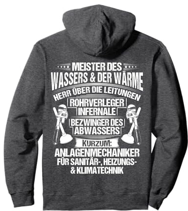 Klempner Bezwinger Des Abwassers Sanitär Anlagenmechaniker Pullover Hoodie