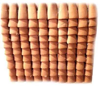 Generico Terracotta-Schindeln 17 x 7 mm, Art 0, erhalten Sie 3 Beutel à 100 Stück, insgesamt 300 Stück, hochwertig und dick für Pastoren, Krippe, San Gregorio ARMENO GTT T250, Auf dem Foto, regolare