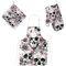 MyDaily Kochschürze, Ofenhandschuh und Topflappen Set, Totenkopf Kirschblüten Verstellbare Schürze mit Taschen, Ofenhandschuh und Topflappen, 3-teiliges Küchengeschenk-Set