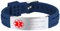 Bandmax Personalisiertes Herren Armband - Dunkelblau Silikon Mit Medizinischem Alert Symbol, Edelstahl ICE Notfall SOS Identifizierung, Sportliches Schmuck