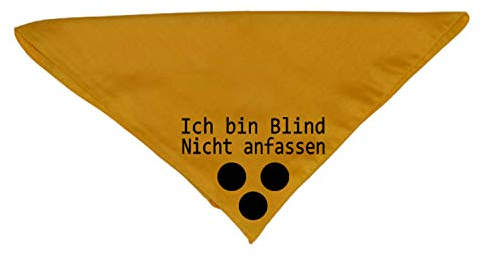Hundehalstuch Ich bin Blind nicht anfassen Blindenpunkte