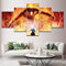 BAIOKAISHUII HD gedruckte Poster Wandkunst Schlafzimmer Home Decor Bilder 5 Panel Der Herr der Ringe Balrog und Gandalf Leinwand Malerei Kunstwerk-Rahmenlos