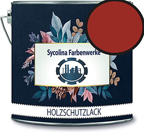 Sycolina Farbenwerk - Barniz para madera, resistente a la intemperie, protección de larga duración, color de protección para madera, color rojo tomate (RAL 3013)