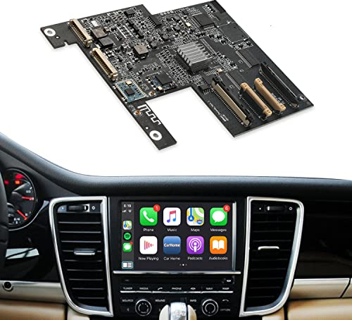 ISUDAR Wireless Carplay Box Modul für Porsche Panamera Cayenne Macan Cayman Boxster 911 718 PCM 3.1 Android Auto USB Musik Video Mirror Link Unterstützt Kamera Lenkradsteuerung Halten Autoradio