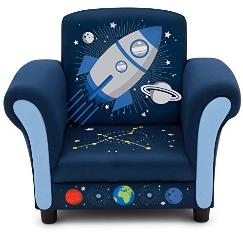 Delta Children Space Adventures Kids Upholstered Chair, Blue