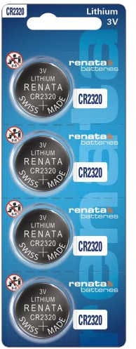 Renata CR2320 Batterien – 3 V Lithium-Knopfzelle 2320 (4 Stück)