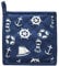 Sea-Club Topflappen - Maritim Küche Baumwolle, gesteppt blau/weiß