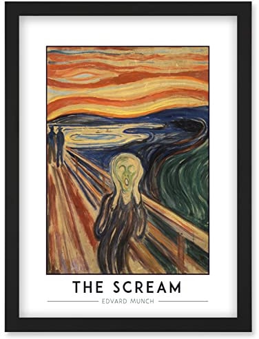 Wee Blue Coo Edvard Munch The Scream Expressionist Painting Artwork Framed Wall Art Print A4