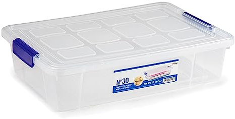Acan Tradineur - Caja de Almacenamiento - Fabricado en plástico - Contenedor para almacenar Juguetes, Libros, Ropa, Mantas - N.º 30-9 x 37 x 26 cm - 5 L