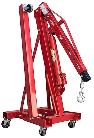 Hydraulisch zusammenklappbarer Kleinkran, Aufhänger for Automotoren, Heben von 2T 3T Mobiles Hebewerkzeug YIJIAN (Farbe : 2T Folding 58KG Double Pump)