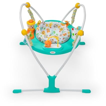 Bright Starts Cooking Up Fun Baby Activity Jumper with Music and Lights, Kitchen Role Play Toys, Unisex, 6-12 Months, Up to 11 kgs