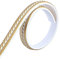 TWSOUL Flexible Molding Trim Wallpaper Border,5M Self Adhesive Peel and Stick Molding Ceiling 2cm Molding Edging Strip for Cabinet,Door, Mirror Frame,Furniture Home Decor (5M, White with Gold Trim)