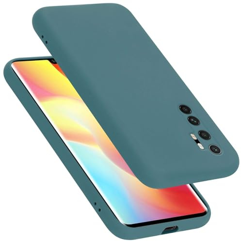 Cadorabo Hülle kompatibel mit Xiaomi Mi Note 10 LITE Hülle Silikon Handyhülle für Mi Note 10 LITE Case aus flüssigem Silikon- Kratzfeste und stoßfeste dünne TPU Schutzhülle - Liquid GRÜN