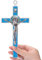 Crocifisso grande da parete da 17,8 cm con cauzione in metallo smaltato, medaglia di San Benedetto, croce INRI da parete per dare benedizione e sacro spirituale: regalo di fede per i tuoi conoscenti