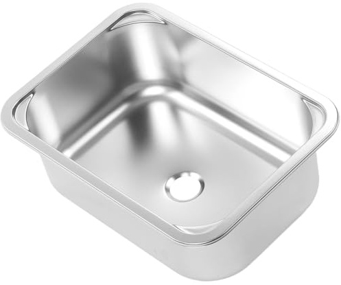 Square RV Kitchen Sink 345x245x136mm 304 Stainless Steel Flush Mounted