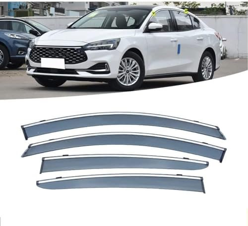 LiLiQi Auto-Windabweiser für F-ord Focus 2019+, Vordere Hintere Seitenscheibe Visier Regen, Tür Fenster Schutz Abdeckung