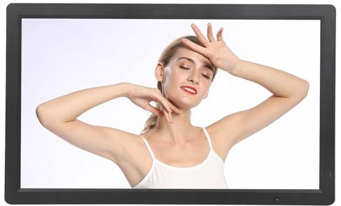 32 Zoll Großer Digitaler Bilderrahmen, Großer Digitaler Fotorahmen, Art Decor Rahmen mit HD Bildschirm, Fernbedienung, an der Wand Montierbarer Elektronischer Bilderrahmen, (EU)