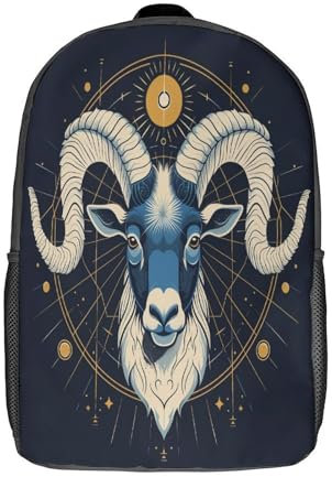 WudAnghao Goat Rucksack Mädchen TeenagerSchulrucksack Schultasche Junge Mädchen Rucksäcke Schulranzen Teenager Tagesrucksack Kinderrucksäcke 17inch