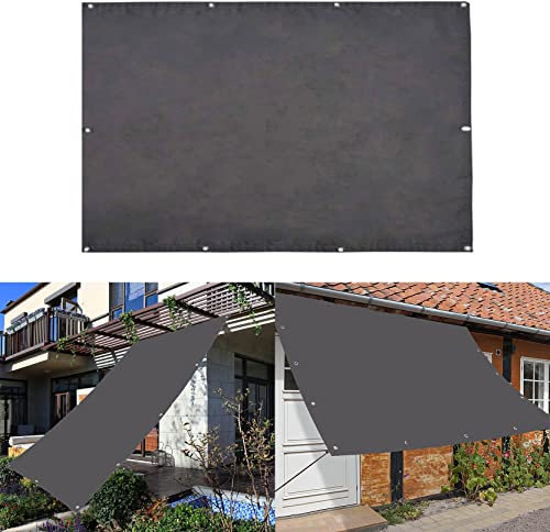 Parasol de jardin rectangulaire imperméable, 160 x 340 cm, 95 % anti-UV, coupe-vent, résistant aux UV, gris foncé
