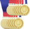 Abaokai 1st Award Medaillen, Gewinnermedaillen, Metall Award Medaillen mit glattem Band, perfekt für Schulwettbewerbe, Party, Studenten, Olympischer Stil, 5,1 cm (Gold, 24 Stück)