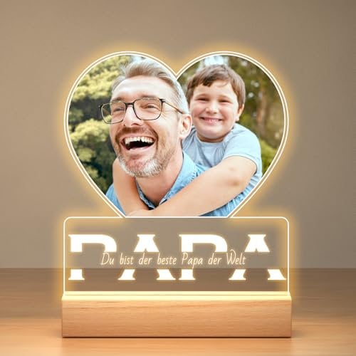 Bulaient Personalisierte Geschenke für Papa, Personalisierte Bilderrahmen mit Foto, Bilderrahmen Personalisiert mit Bild, Personalisierte Weihnachtsgeschenke Geburtstagsgeschenk für Papa