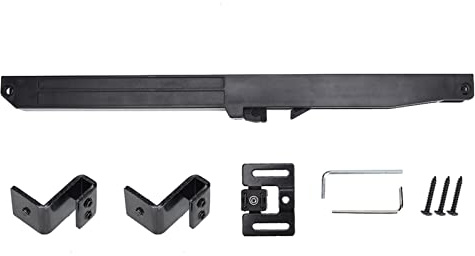 Culnflun Buffer para Puerta Corredera - Mecanismo de Cierre Suave Ajustable, Herraje para Puertas Correderas de Interior, Negro, Unidireccional