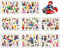 8 Hojas Mario Temporal Tatuaje Niños Impermeable Niños Tatuajes Set