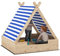 AIYAPLAY Bac à Sable en Bois, bac à Sable pour Enfants 3-6 Ans, auvent Amovible, résistant aux intempéries, bac à Sable avec Doublure inférieure, 120 x 120 x 126,5 cm, Bois Naturel