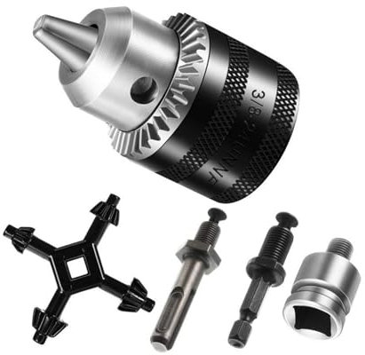 EUETVEXERK Drill Chuck Tool Adapter 5Pcs/Set 10mm Quick Changed 3-jaw Key Wrench Converter Tools chuck