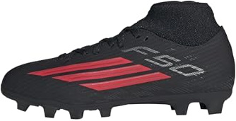 adidas Unisex Kinder F50 Club Mid Firm Ground/Multi Ground Football Boots Kids, core Black/Lucid red/core Black, 30 EU
