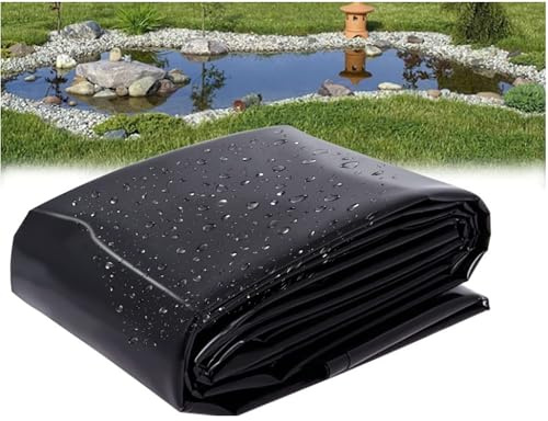 Dtyubfg Bâche de Bassin Robuste - 10 x8 m - Membrane Flexible Noire pour piscines à Poissons - Doublure imperméable et Durable pour Une Utilisation en extérieur