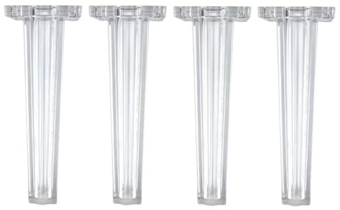 Pieds de meubles en acrylique, design effilé transparent pour une meilleure stabilité, remplacement parfait pour canapé, table, lit et armoire