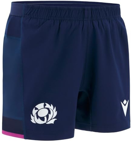 Macron Mens Scotland Rugby Home Shorts 2025 Adults White M