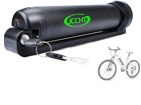 JCCHT Ebike Battery 24V 7.8Ah 10.5Ah Lithium Ion Battery Pack 36V 5.2Ah 7Ah Bottle Type 2-Pins Discharge for Mountain Bike Motor with Charger + Holder,24V7.8Ah