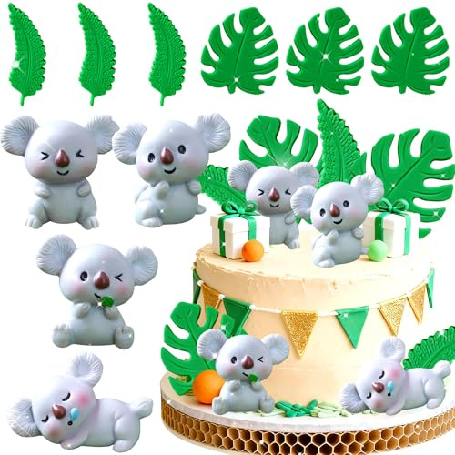 Koala Tiere Kuchendeko Dschungel Geburtstag Deko Dschungel Tortendeko | Koala Tiere Kuchendeko Dschungel Geburtstag Deko Dschungel Themed Tortendeko für Geburtstag Part