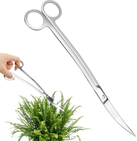 25 cm Edelstahl Gebogene Aquarium Schere Aquarium Pflanzenschere für Wasserpflanzen, Fisch Tank Pflanzen Aquascaping Werkzeug