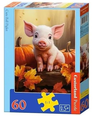 Puzzle 60 Cute Fall Piglet CASTOR