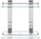 MODONA Wandregal aus Glas mit Schiene – Chrom poliert – 5 Jahre Garantie