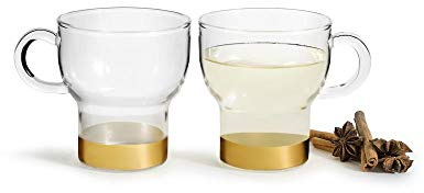 Sagaform Holiday Celebrations Glühweintassen klein, Glas, Mehrfarbig, 6.9 x 6.9 x 7.2 cm, 2