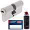 ToniTec Set aus ABUS Schließzylinder Türzylinder als Doppelzylinder EC660 GS gleichschließend inkl. 3 Schlüssel je Bestellung mit Sicherungskarte Größe 45 45mm + ToniTec Pflegespray