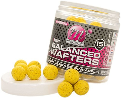 Mainline Baits HIGH IMPACT™ BALANCED WAFTERS 15mm 250ml TUB (High Leakage Pineapple)