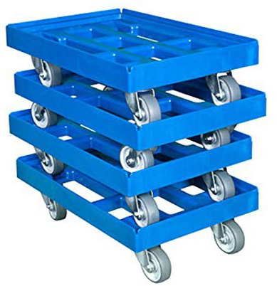 E.S.B. 4er Pack Transportroller 610 x 410 mm enzianblau