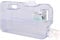 Tradineur - Dispensador de bebidas de plástico 4,2 litros con grifo y asa 20,5 x 7,5 x 39 cm, botella dispensadora agua para frigorífico, tanque, garrafa reutilizable con grifo para nevera