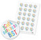 itenga 24x Sticker Geschenke Aufkleber Motiv Kids Schön dass du da bist bunte Schrift Kinder Geburtstag Feier zum Basteln und Verschönern