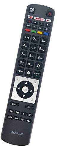 VINABTY RC5118F replaced Remote Control fit for Hitachi 24HB11J65U 32HB16J61UA 32HB16J61UB 32HB16T61UB 43HB16J72U 43HB16T72U 55HK15T74U TV