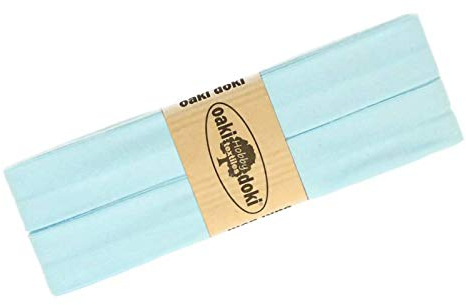 Schrägband Jersey 3m Breite 20mm Oaki Doki Tricot de Luxe Einfassband elastisch über 80 Farben, Farbe:pastellblau